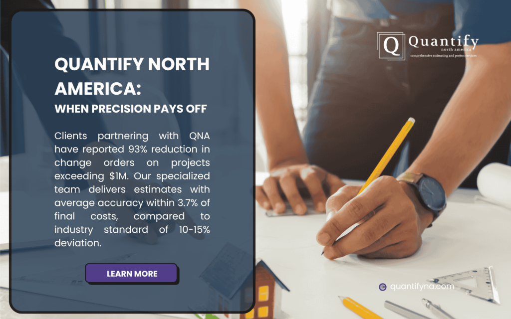 ad for Quantify North America for construction estimates